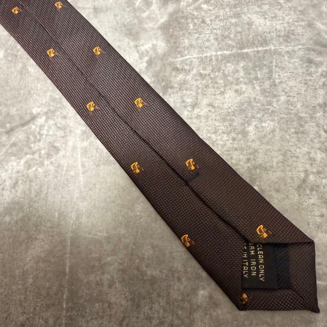 【✨極美品✨】Ermenegildo Zegna ネクタイ ブラウン ブルドッグ