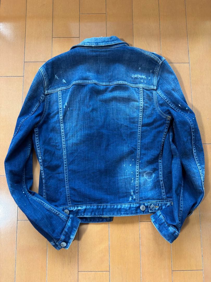 【新品同様】DSQUARED2 ダメージ加工デニムジャケット サイズ46
