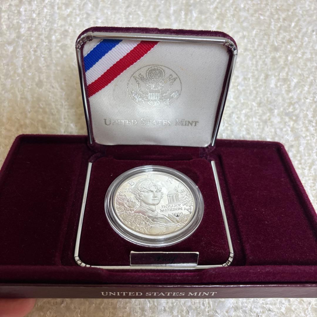 【銀価格高騰中！プルーフ銀貨】1999年　ドリー・マディソン　1ドル記念