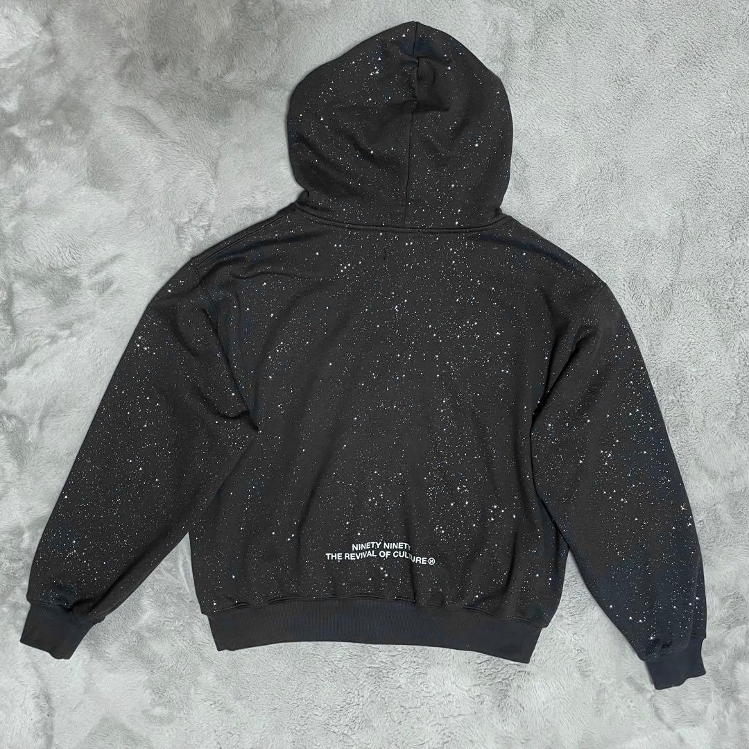 トップス 9090 Logo Glitter Zip Hoodie