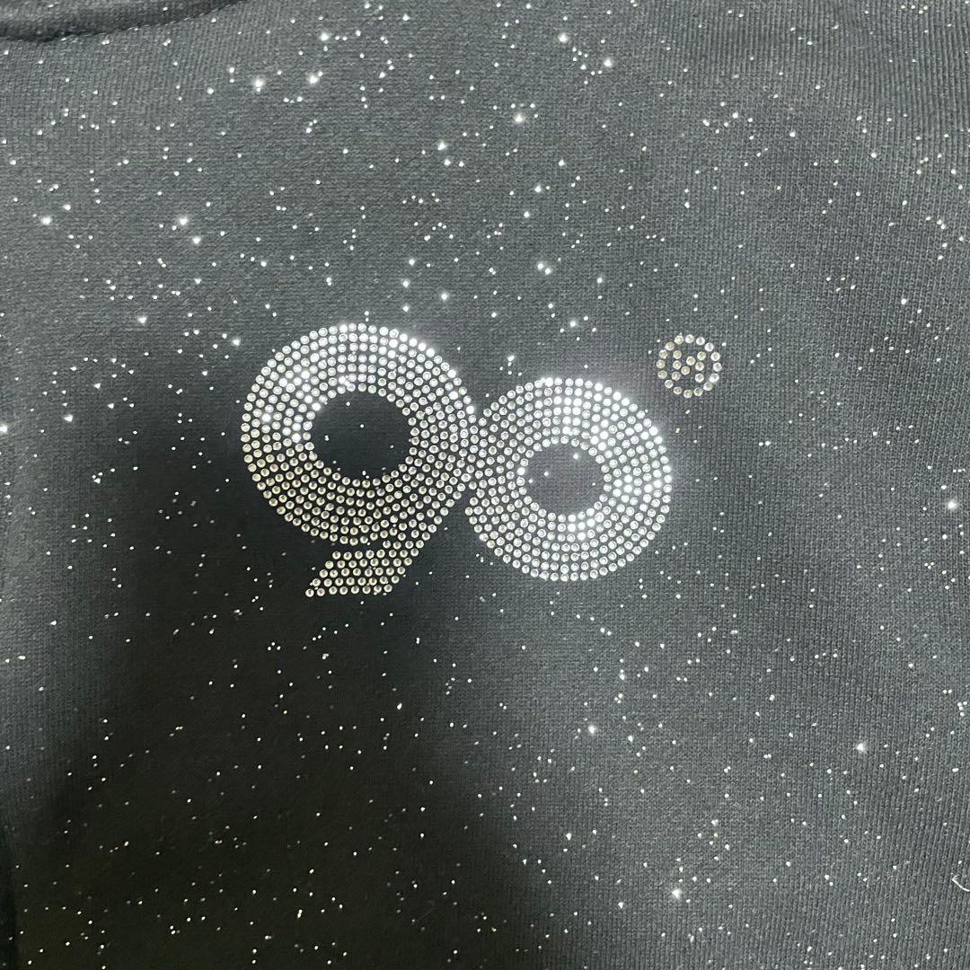 トップス 9090 Logo Glitter Zip Hoodie