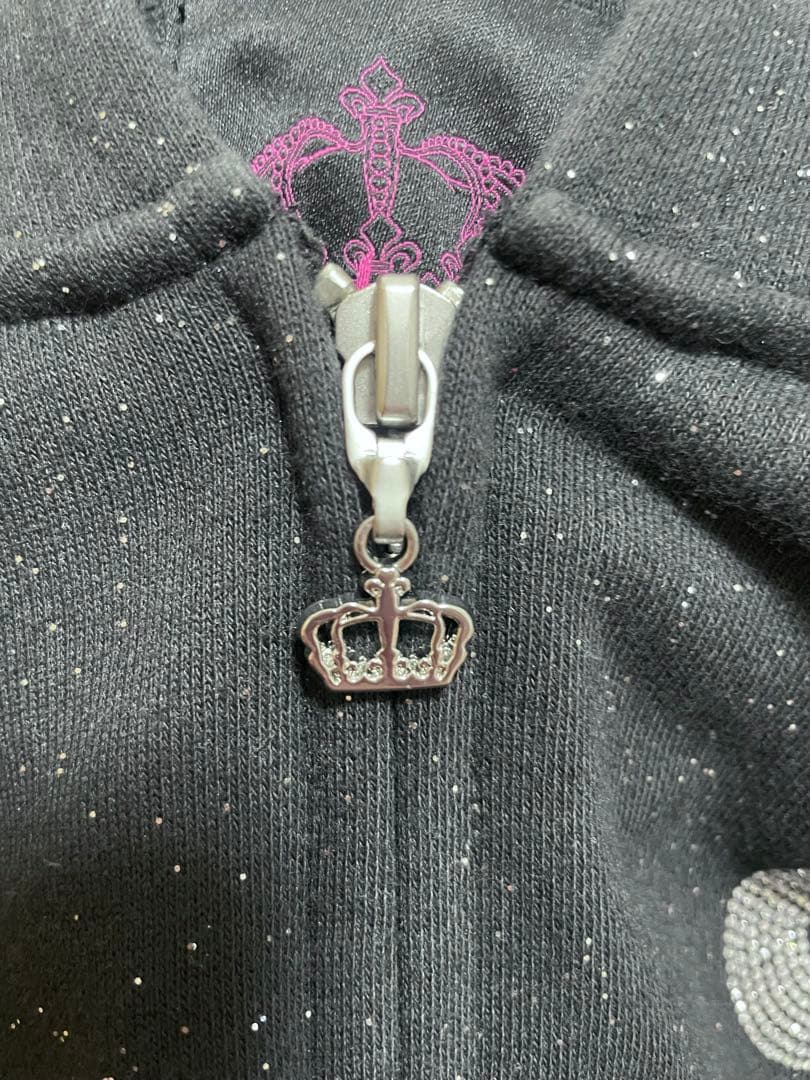 トップス 9090 Logo Glitter Zip Hoodie