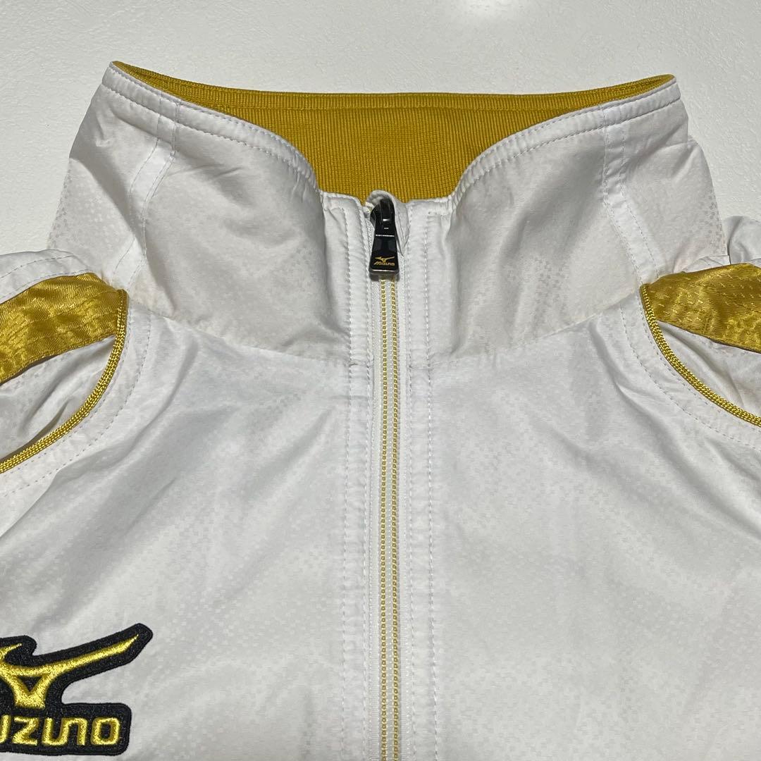 極美品 MIZUNO PRO ウィンドブレーカー 野球 ゴールド刺繍 ミズノプロ