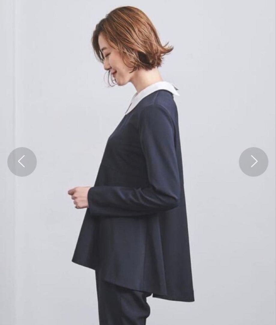 新品タグ付　ユナイテッドアローズ　FEEL FREE 2WAY ブラウス　紺