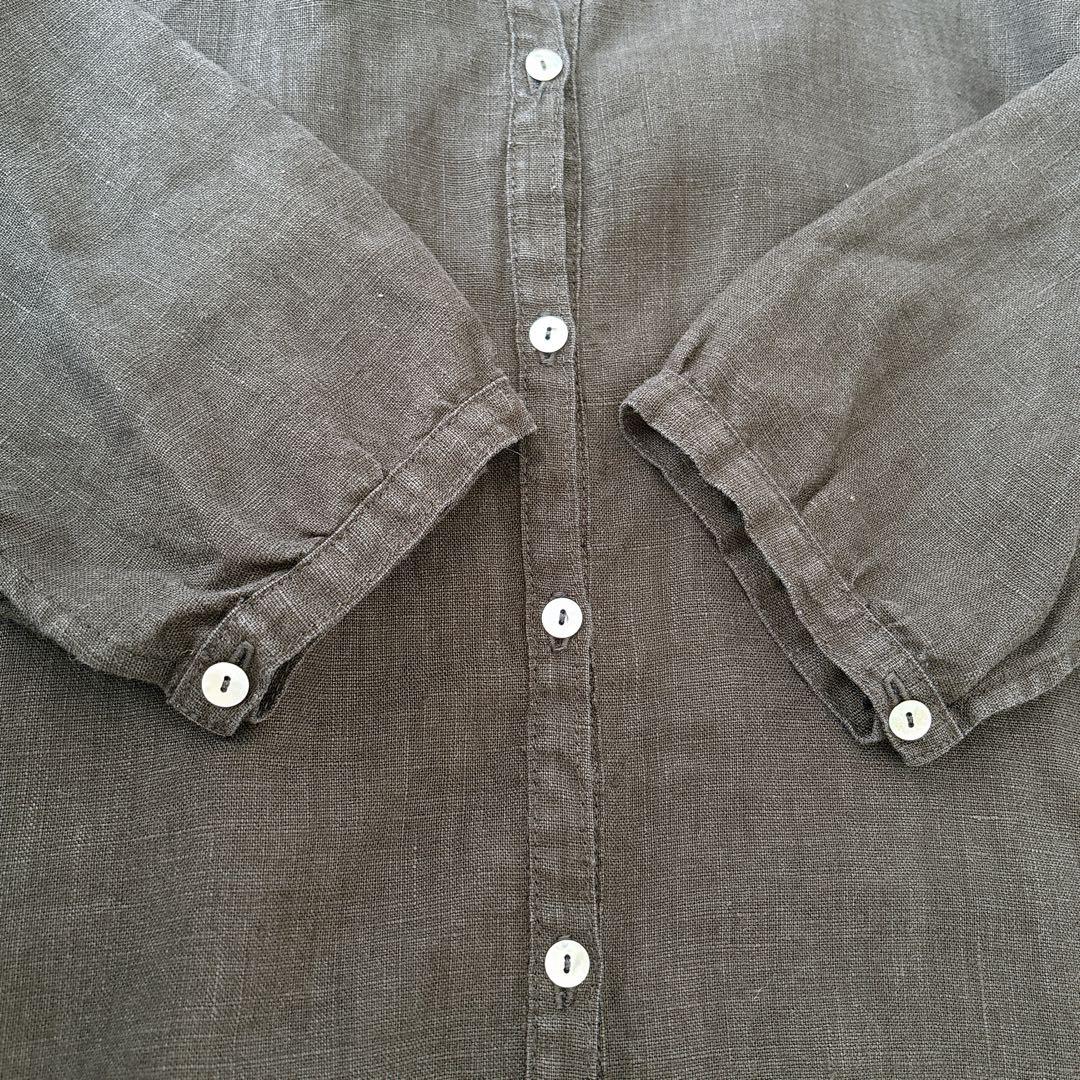はな様fog linen work リネン100％ シャツワンピース　黒