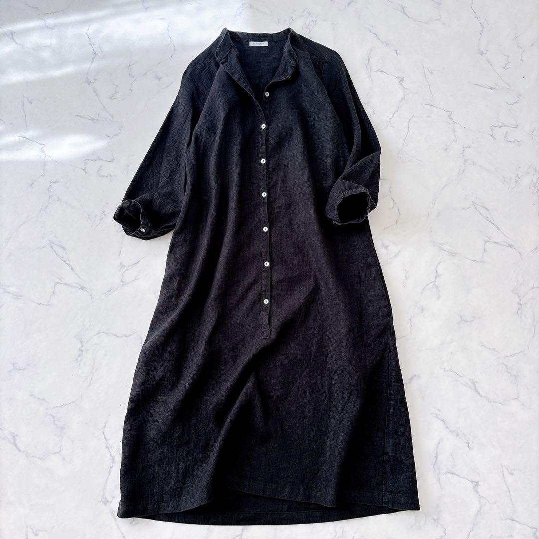 はな様fog linen work リネン100％ シャツワンピース　黒