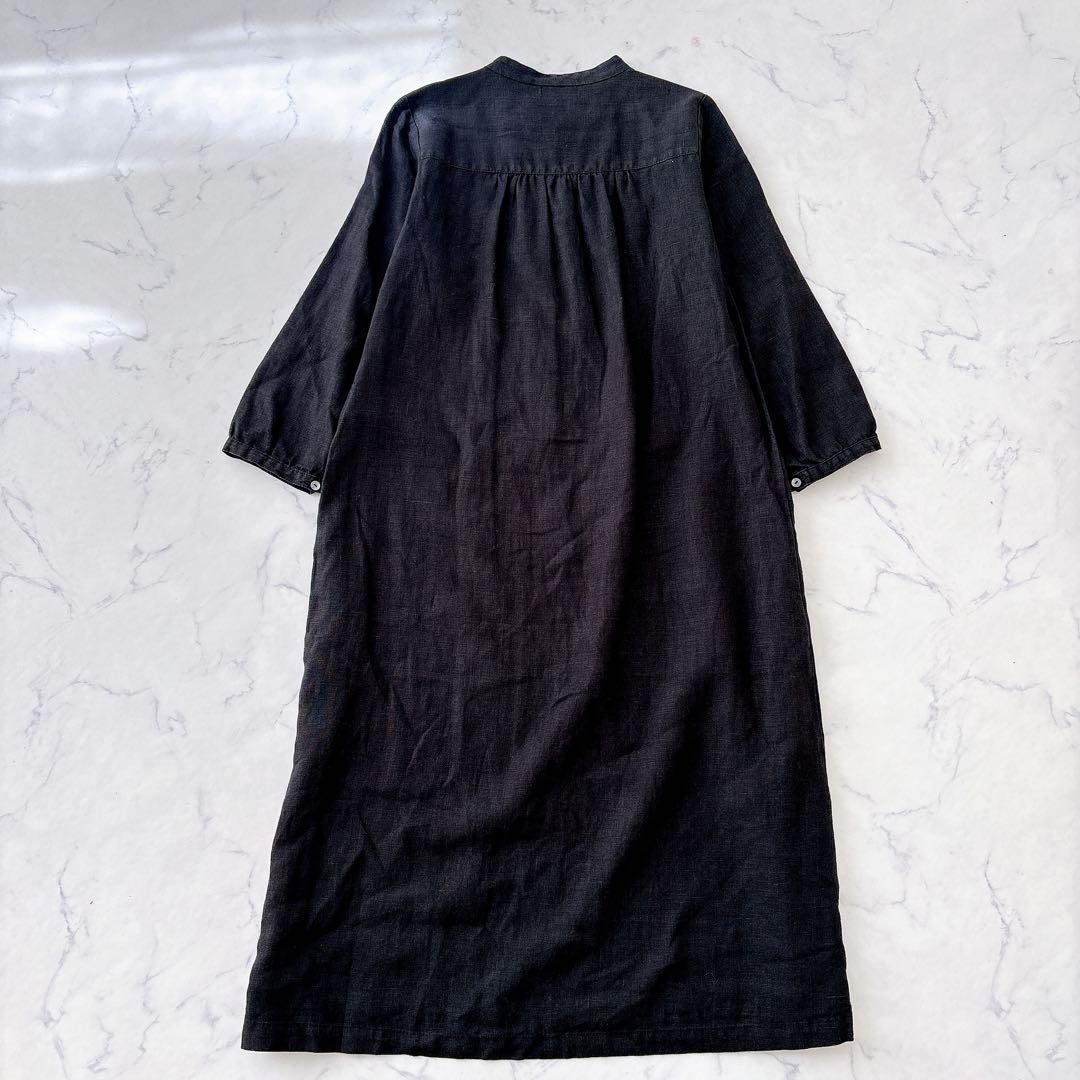 はな様fog linen work リネン100％ シャツワンピース　黒