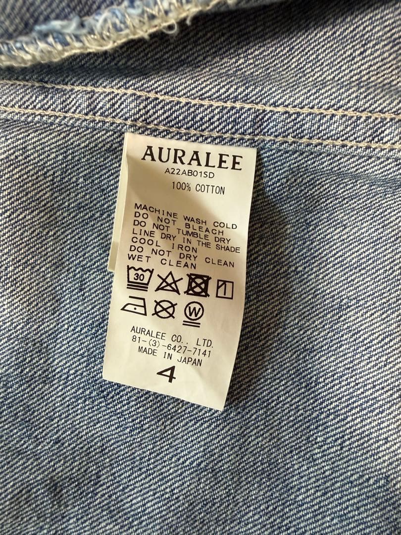 AURALEE Selvedge Light Denim Blousonサイズ4