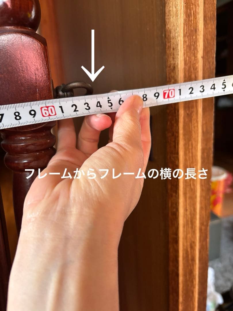 ダークブラウンオーバルスタンドミラー 昭和レトロ
