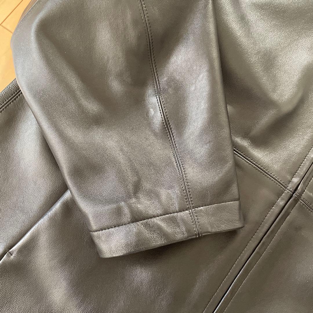 ジャケット・アウター stein OVERSIZED LEATHER ZIP yoke