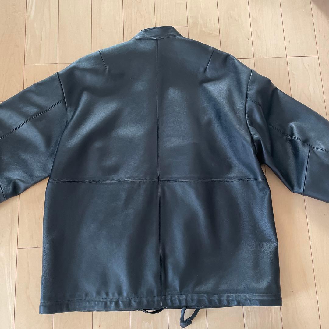 ジャケット・アウター stein OVERSIZED LEATHER ZIP yoke