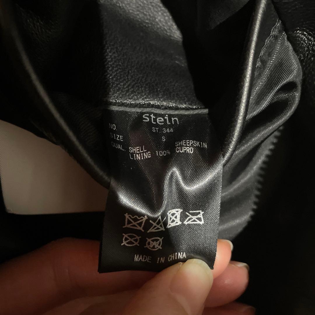 ジャケット・アウター stein OVERSIZED LEATHER ZIP yoke