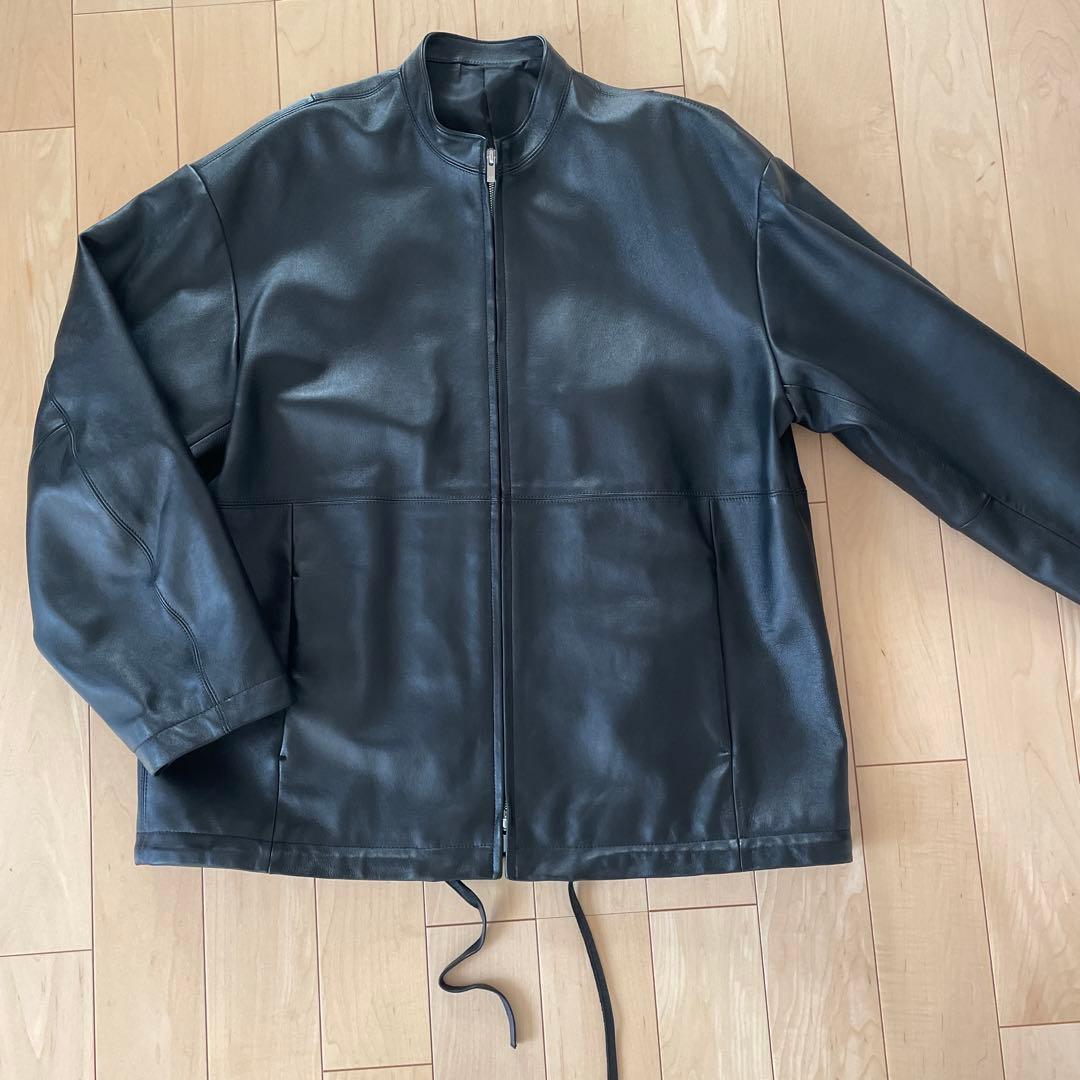 ジャケット・アウター stein OVERSIZED LEATHER ZIP yoke