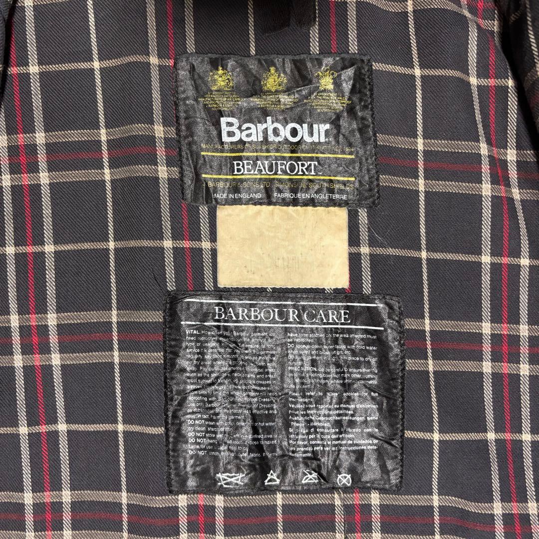 94年製 Barbour BEAUFORT サイズ42 ネイビー 3ワラント