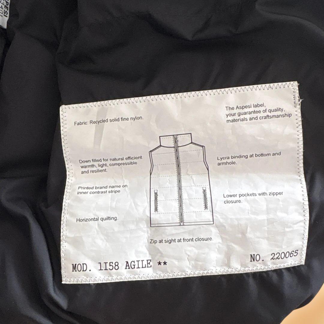 S*O様 【美品】beams f 別注　aspesi ダウンベスト　agile