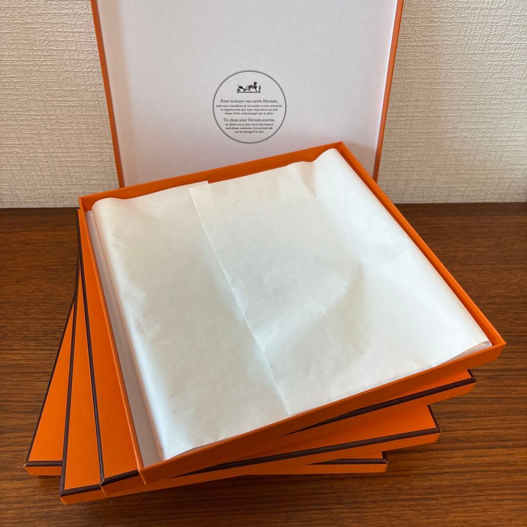 【美品】エルメス　HERMES　空箱　カレ90用　4箱