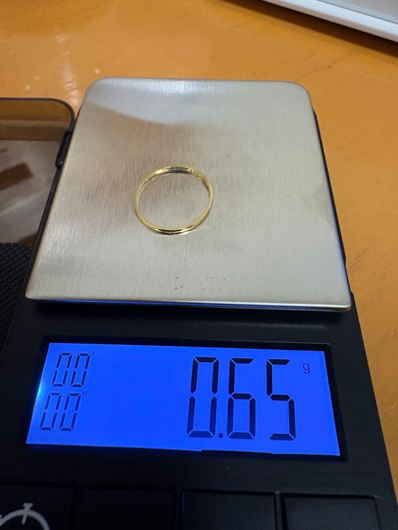 K18 ゴールド0.65g 波状　リング　11号