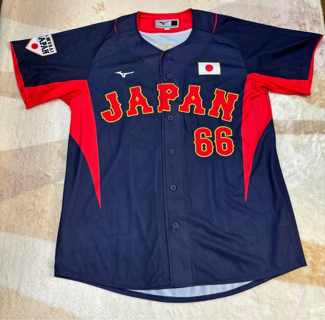 侍ジャパン レプリカユニフォーム(ビジター) #66 万波中正選手 ファイターズ