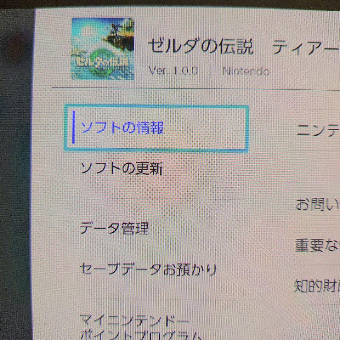 【ソフト初期ロム】ゼルダの伝説 ティアーズ オブ ザ キングダム