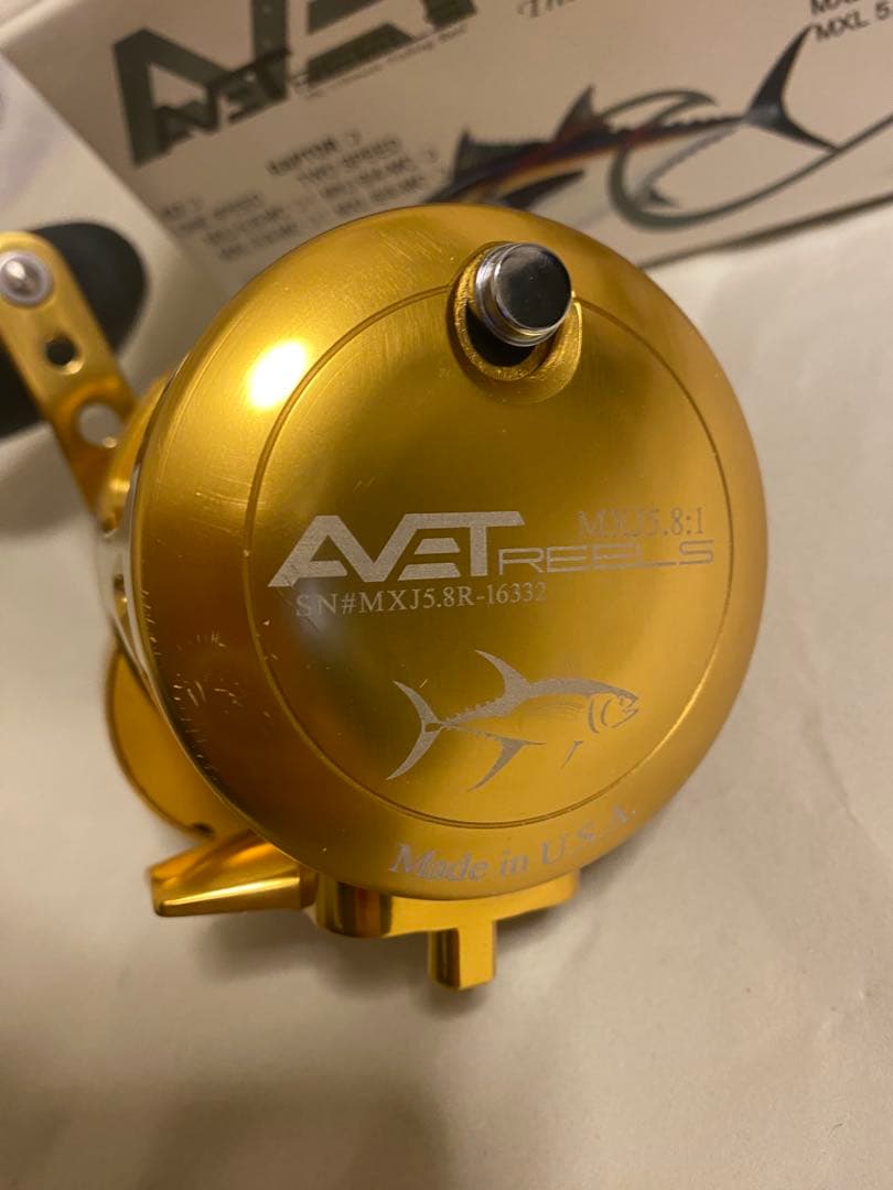 美品 アベット AVET MXJ5.8 右ハンドル レバードラグ ジギング 石鯛