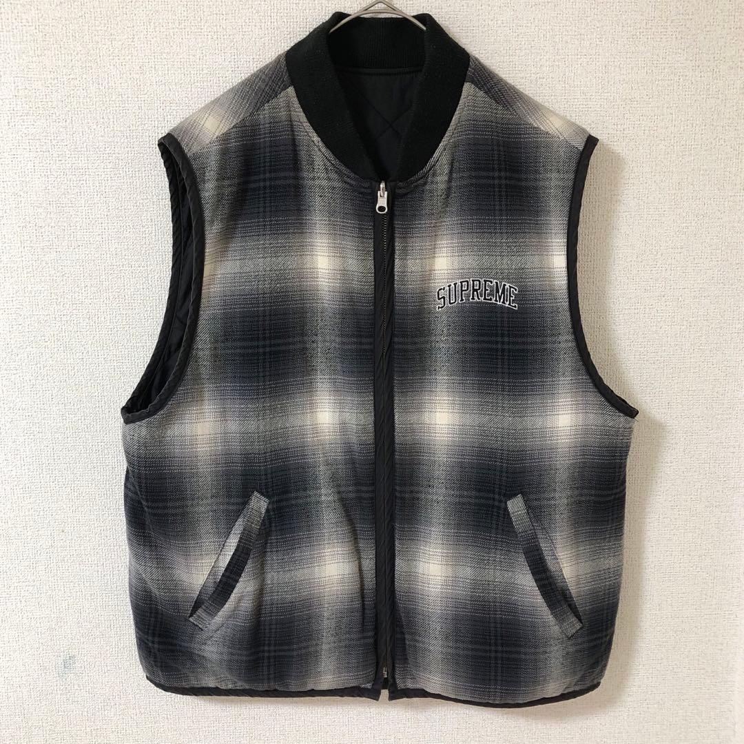 【レア】supreme Reversible Shadow Plaid Vest