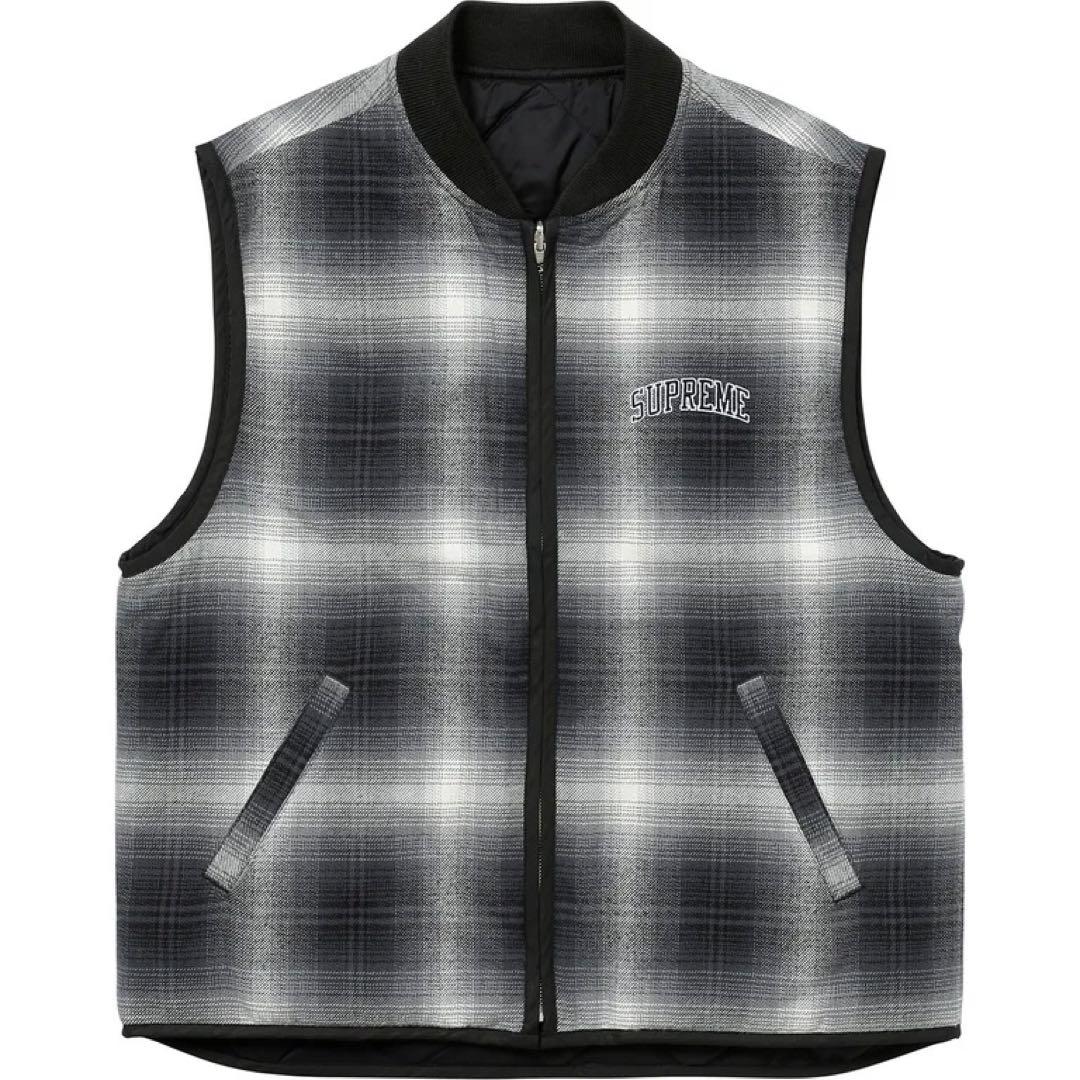 【レア】supreme Reversible Shadow Plaid Vest
