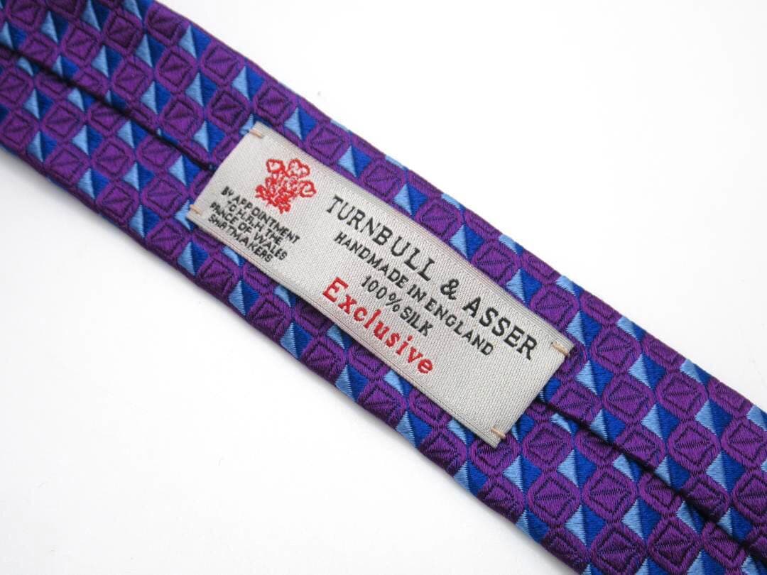 TURNBULL&ASSER ターンブル＆アッサー ネクタイ ジオメトリック柄