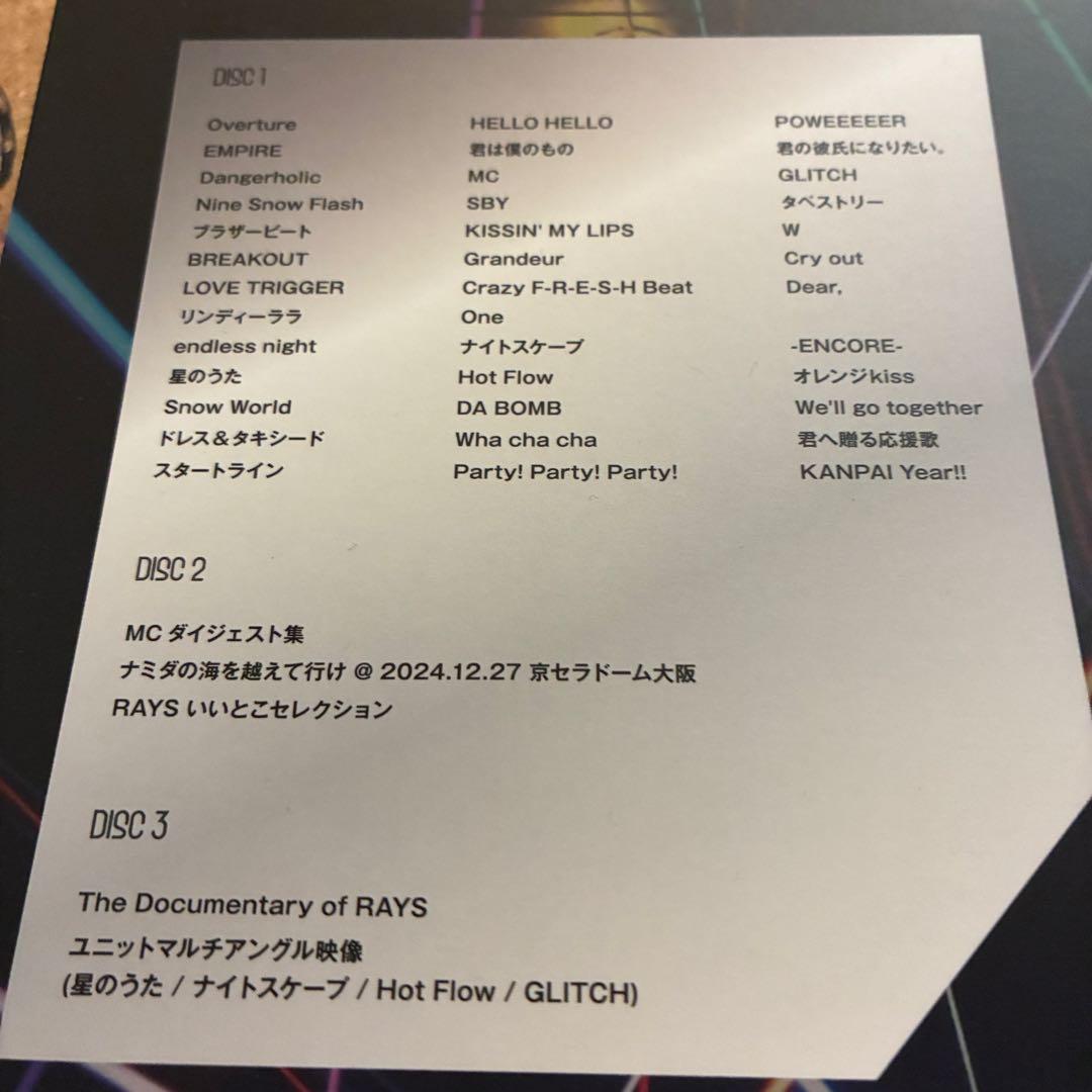 * ★Man DomeTour2024 RAYS 初回盤 3DVD★*