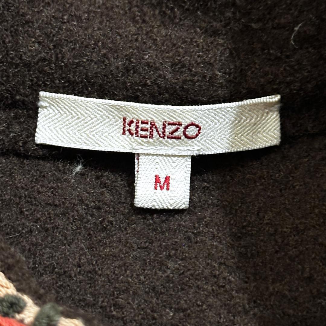 KENZO　刺繍コート　ブラウン　サイズM　HR0864
