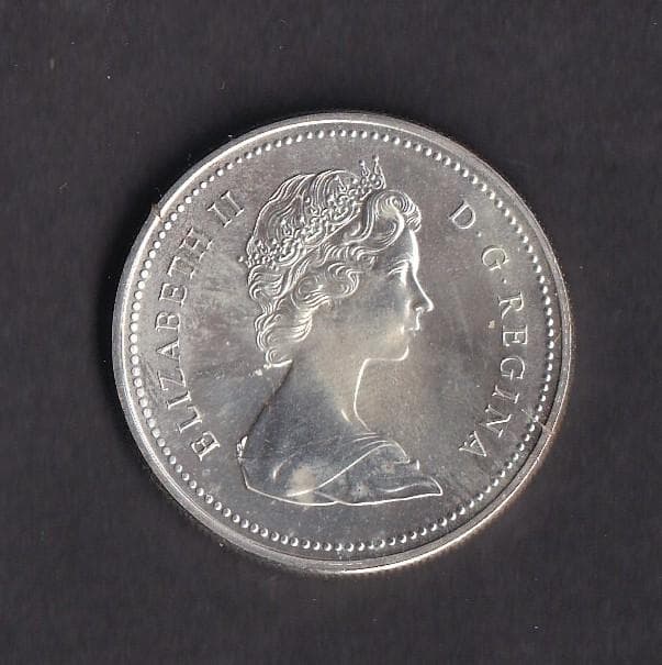 カナダ　1ドル プルーフ銀貨 国会図書館100周年 1976年