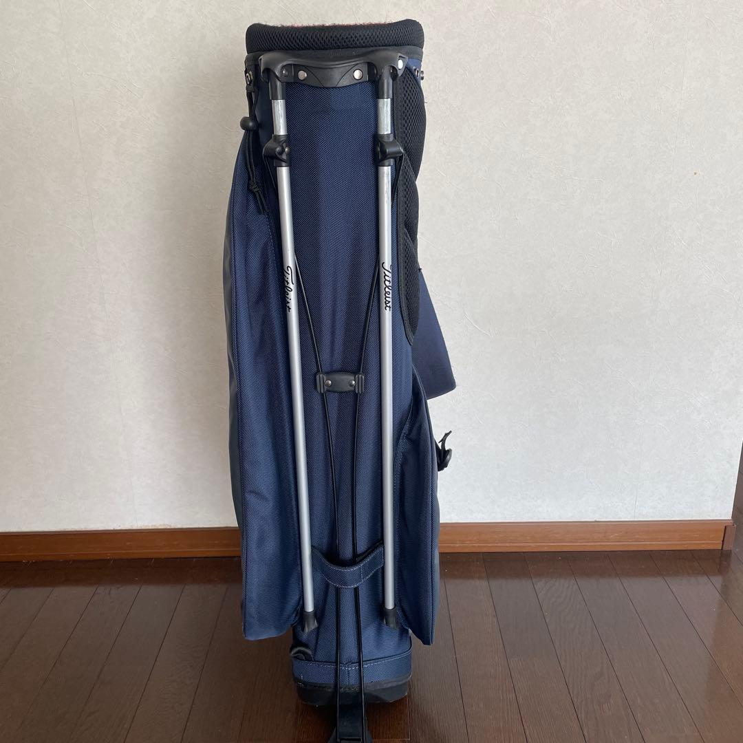 Titleist スタンド軽量キャディバック ネイビー /レッドキャディバッグ