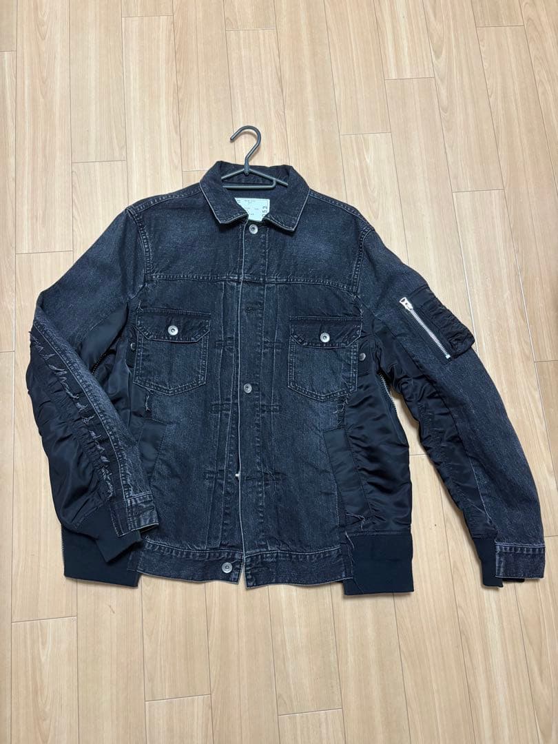 Sacai Denim x Nylon Twill Jacket 美品