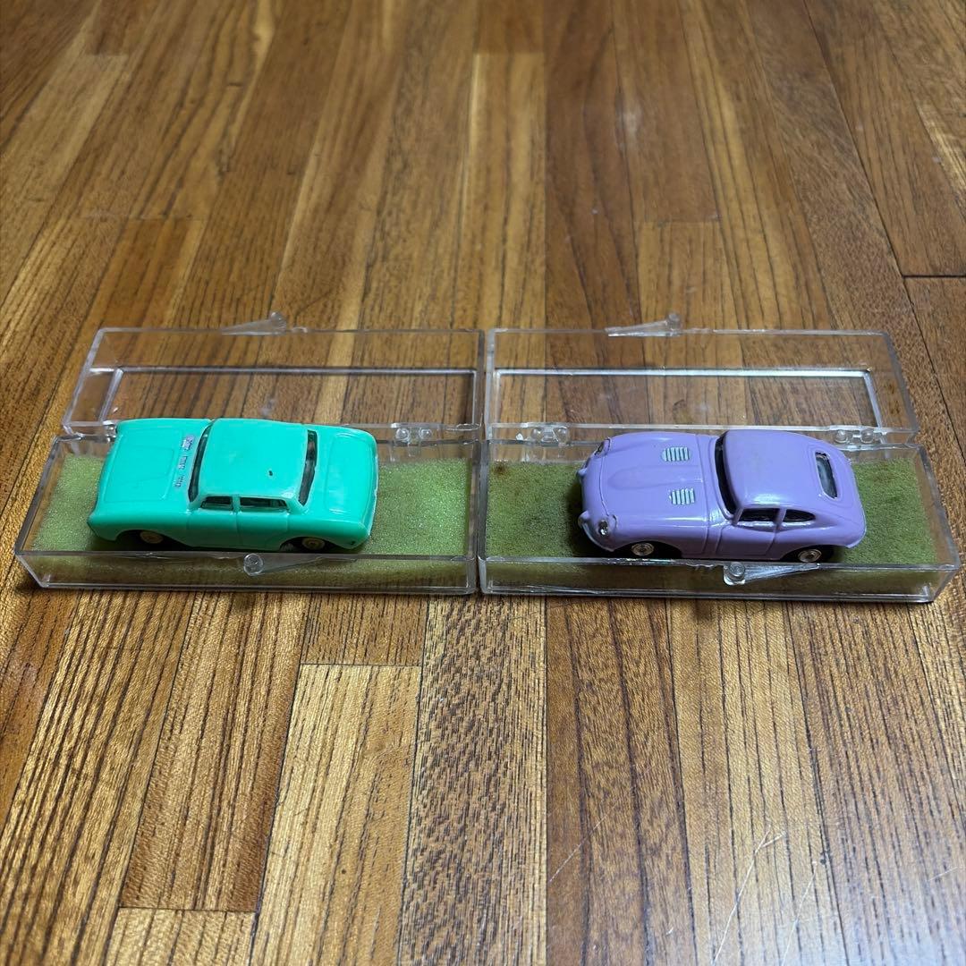 昭和レトロ マルサンHOスロットカー2台 ケース付 ジャンク