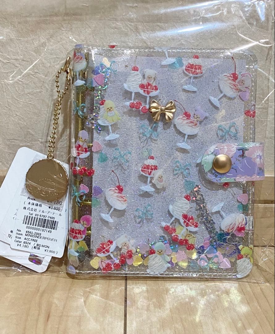 LUNAROSE ミニバインダーポーチ - バブルガムピンクモンチッチ シール
