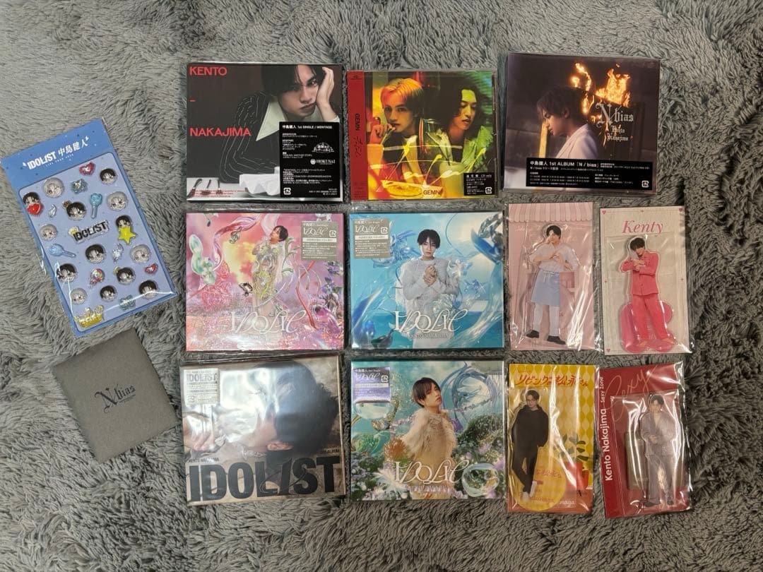 中島健人 CD7枚　アクリルスタンド4点　ぷっくりシール　Nbiasカードセット