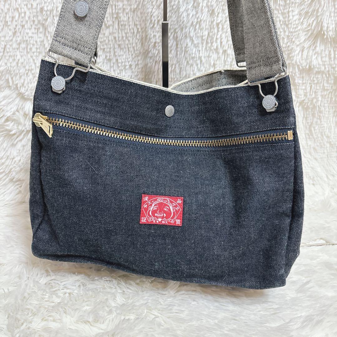 レア★ EVISU★デニム BOXトートバッグ ★TOWERTAN6 エヴィス