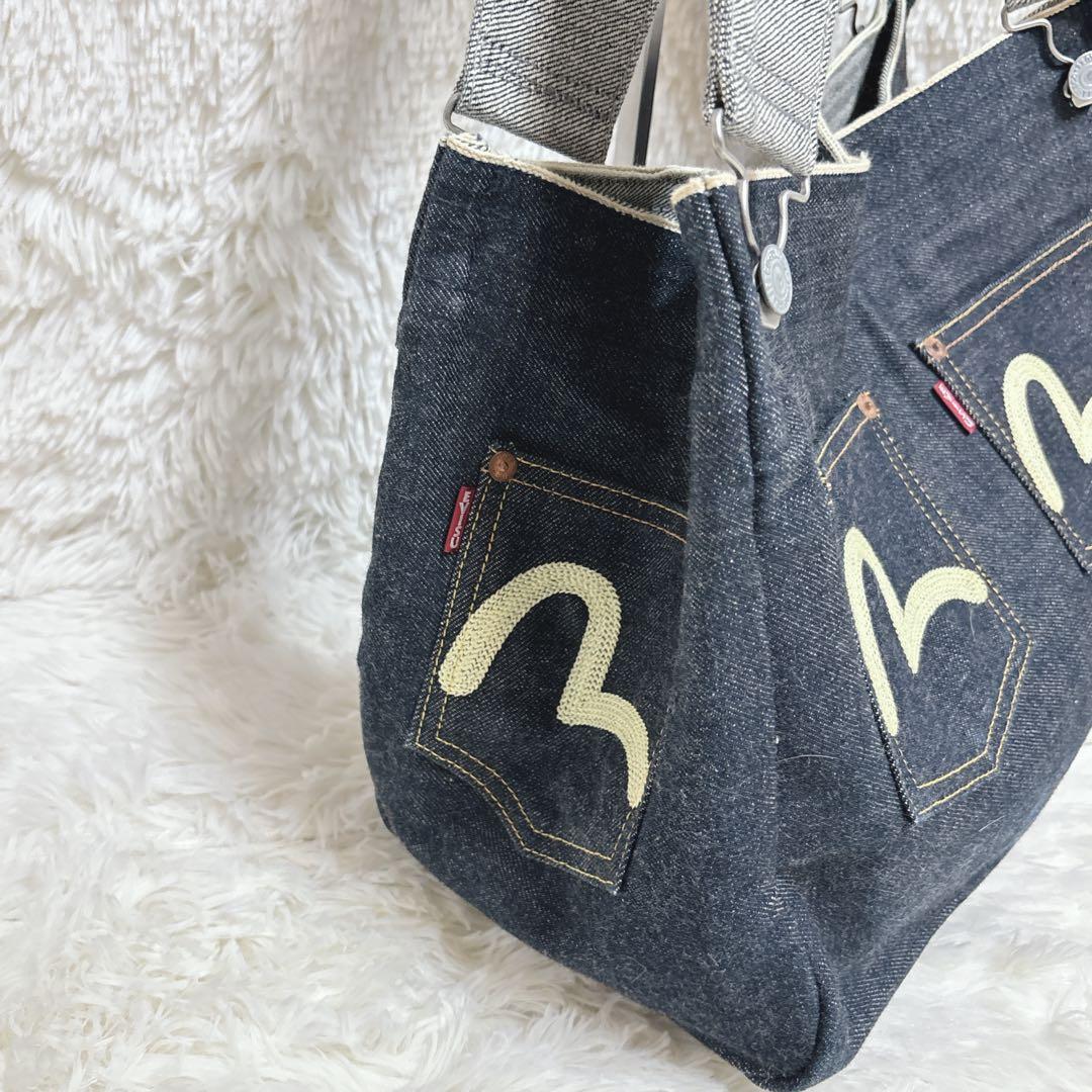 レア★ EVISU★デニム BOXトートバッグ ★TOWERTAN6 エヴィス