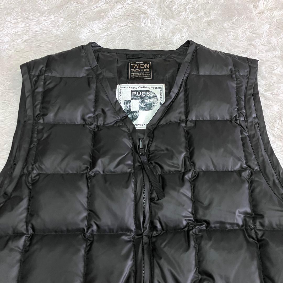 美品 TAION PACS PUBLICTOKYO リバーシブルダウンベスト 黒