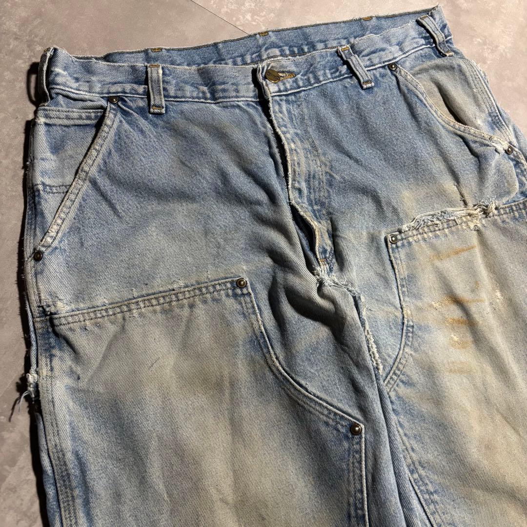 極上 カーハート carhartt ダブルニー　デニム　ペインターパンツ　襤褸