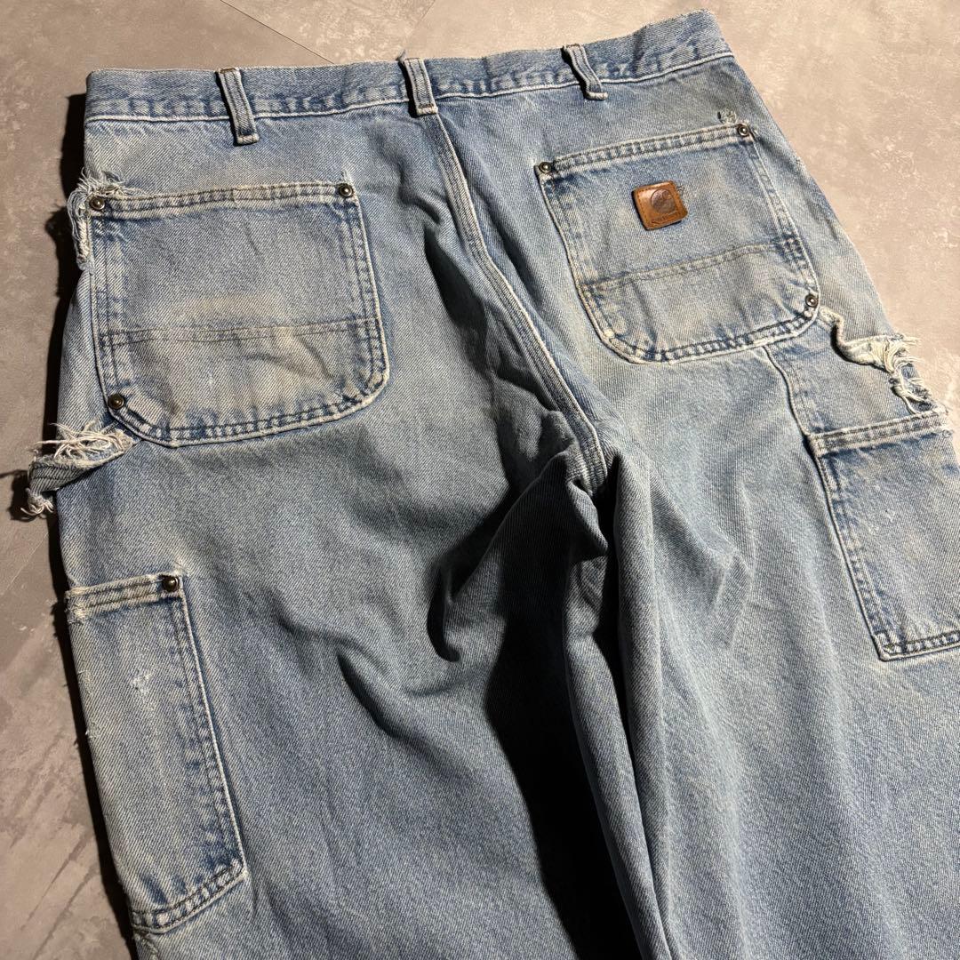 極上 カーハート carhartt ダブルニー　デニム　ペインターパンツ　襤褸