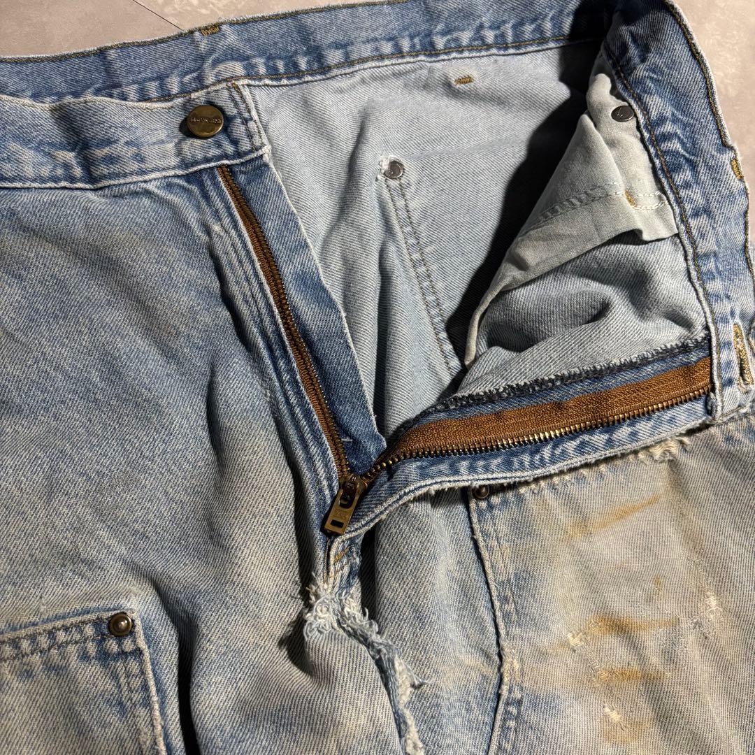 極上 カーハート carhartt ダブルニー　デニム　ペインターパンツ　襤褸