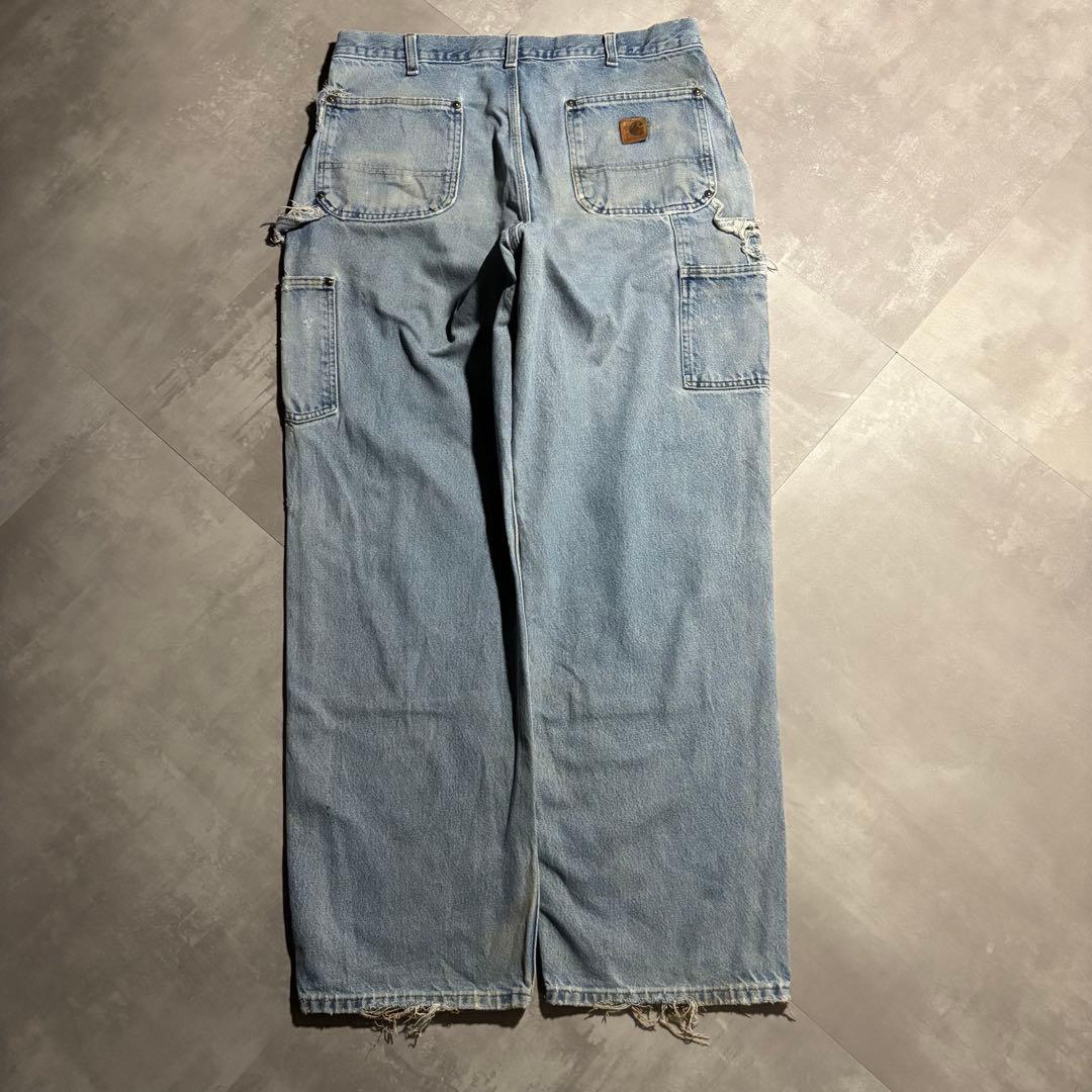 極上 カーハート carhartt ダブルニー　デニム　ペインターパンツ　襤褸