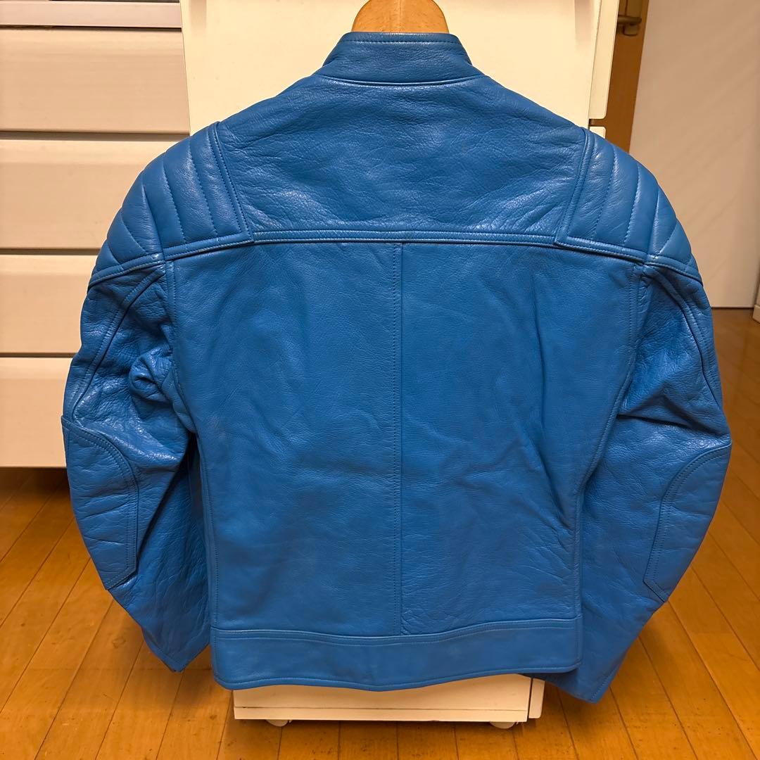 KUSHITANI ダブルライダース　ジャケット L 青　クシタニ　メンズ