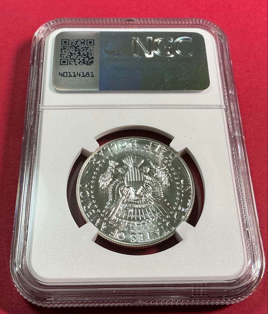 【NGC鑑定】1964年 ケネディ ハーフダラー PF65 銀貨オリジナルラベル