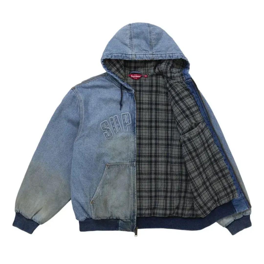 Supreme デニムジャケット フード付き S