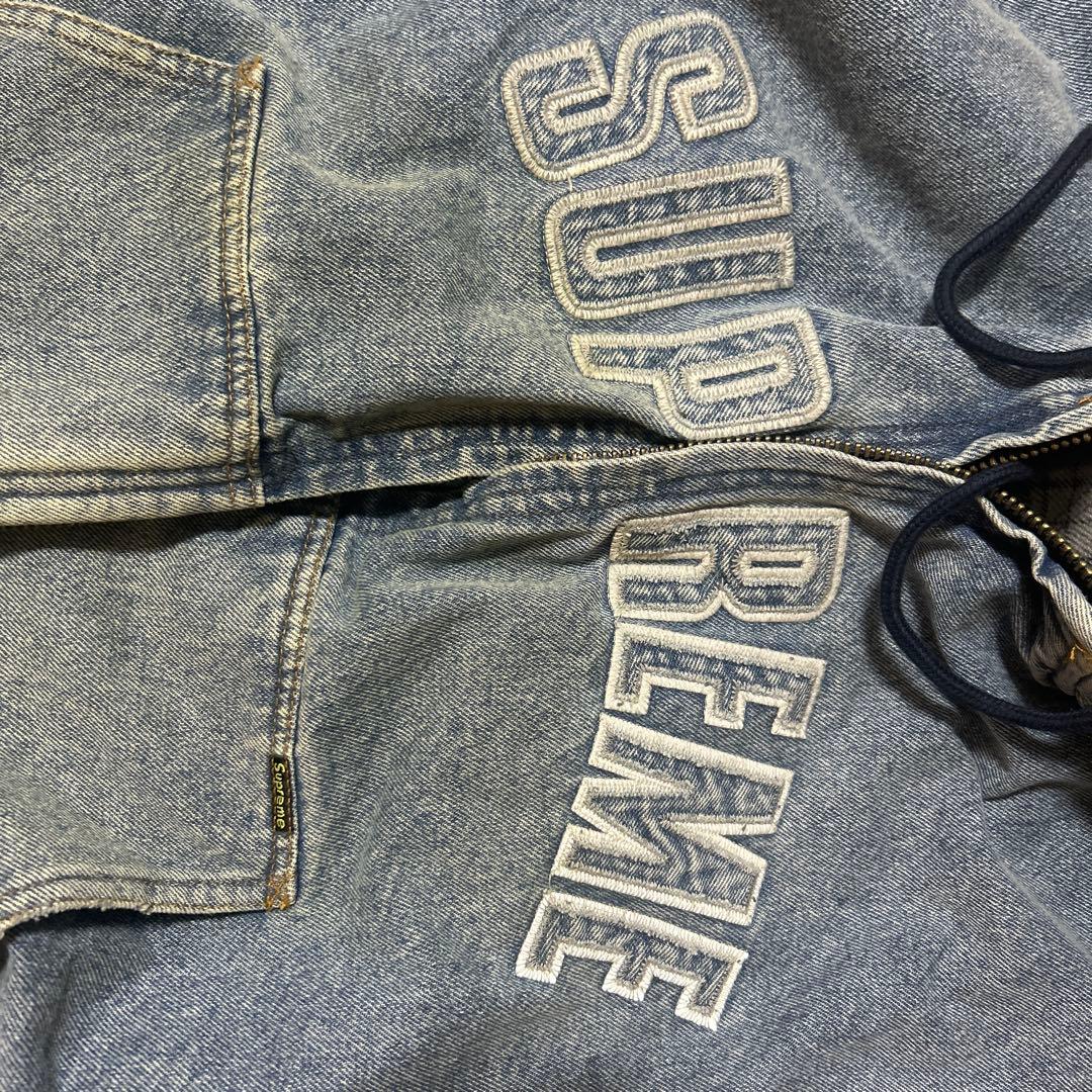 Supreme デニムジャケット フード付き S