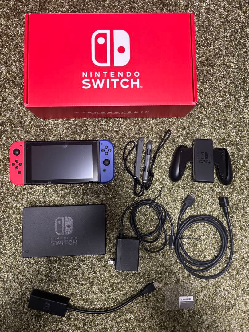 Switch本体(カラーカスタマイズ)+miniSD128GB+LANアダプター