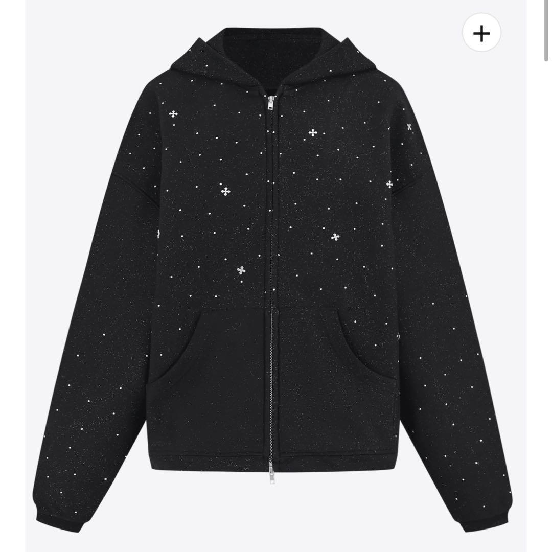 ANDWANG kirakira jewel zip up パーカー スカート