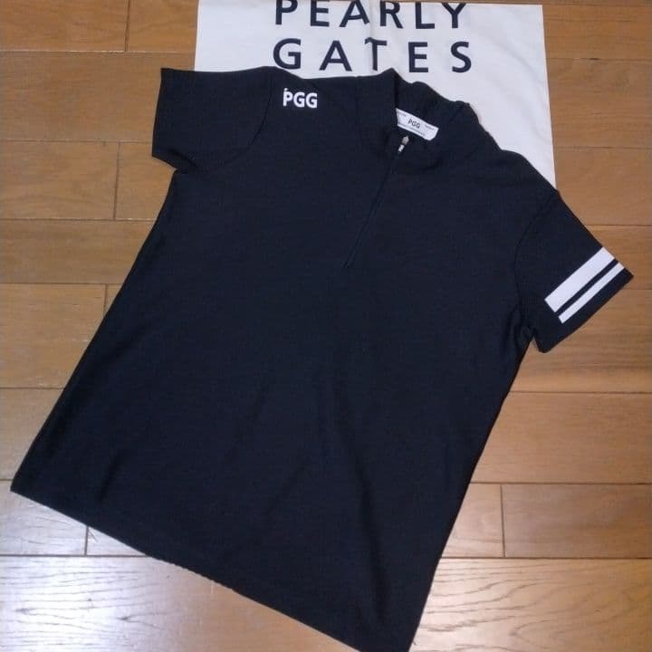 ⭐美品⭐パーリーゲイツ⭐ PGGデカロゴモック⭐濃紺⭐M⭐