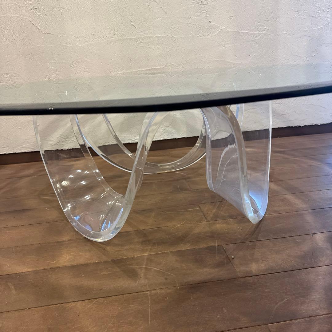 Lucite Ribbon Coffee Table ビンテージ